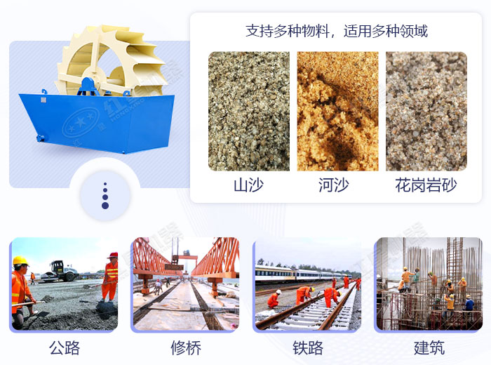 河沙洗砂機應(yīng)用領(lǐng)域廣泛洗凈度高